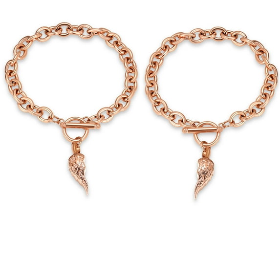 Pair Angel Wing Urn Pendant Stainless Steels Link Bracelet Cremation Jewelry For Ashes Holder Funeral Urn Bracelet for Ashes