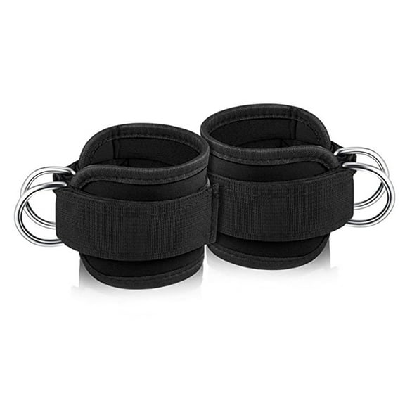 Pair Ankle Straps for Cable Machine Kickbacks, Glute Workouts, Lower Body Exercises - Adjustable Leg Straps with Neoprene Padding