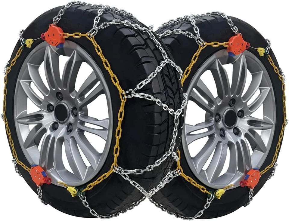 Pair Anti-slip Snow Tire Chains fits Light Truck SUV Pickups 225 - 285mm 232605