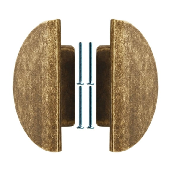 Pair Antique Bronze Semi Circle Cupboard Handles Strong Drawer Pulls for Wardrobe Kitchen Cupboard Furniture Hardware