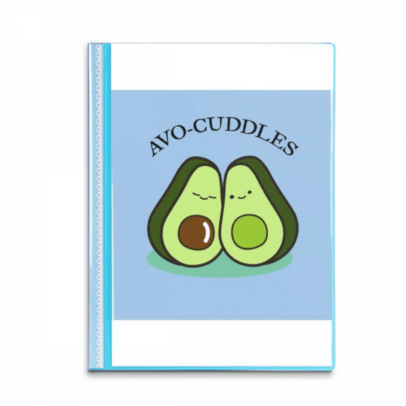Pair Avocado Fruit Cores Art Deco Fashion Book Sheet Protectors Portfolio Binder Folder