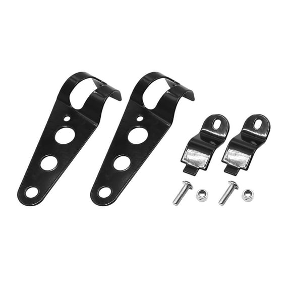 Pair Black 28-31mm Fork Clamp Motorcycle Headlight Bracket Mount Holder for Harley
