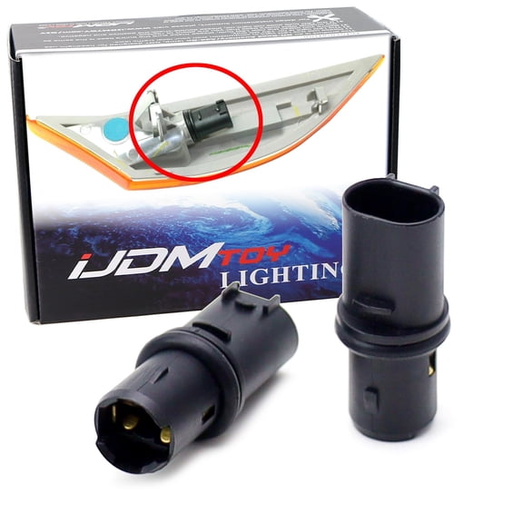 Pair Black OE-Spec W5W 2825 168 194 Side Marker Light Bulb Plug Adapter Sockets For BMW 3 5 6 X Series MINI Cooper, Porsche 911 Boxster Cayman, etc