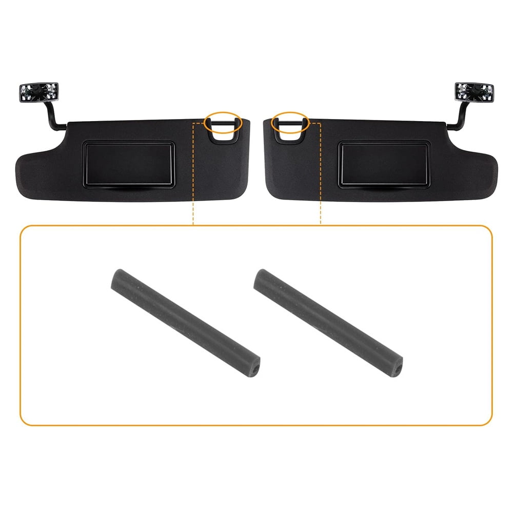 Pair Black Sun Visor Repair Kit Sun Visor For Jeep Wrangler JK JKU 07