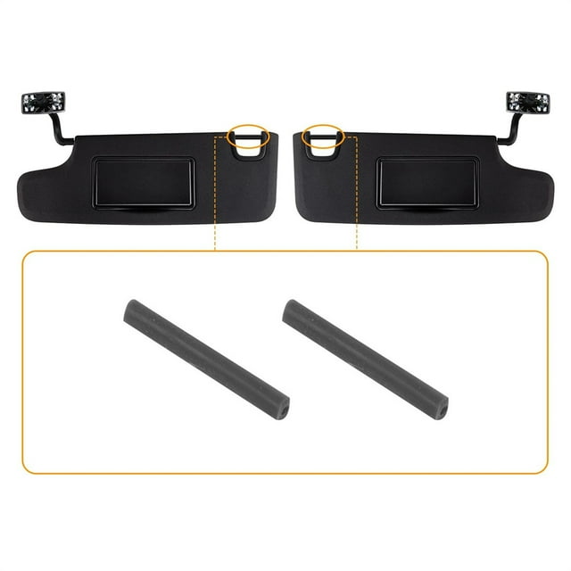 Pair Black Sun Visor Repair Kit Sun Visor For Jeep Wrangler JK JKU 07