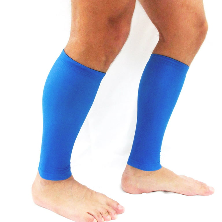 Pair Calf Leg Running Compression Sleeve Socks Splint Shin Support Brace  Cooling