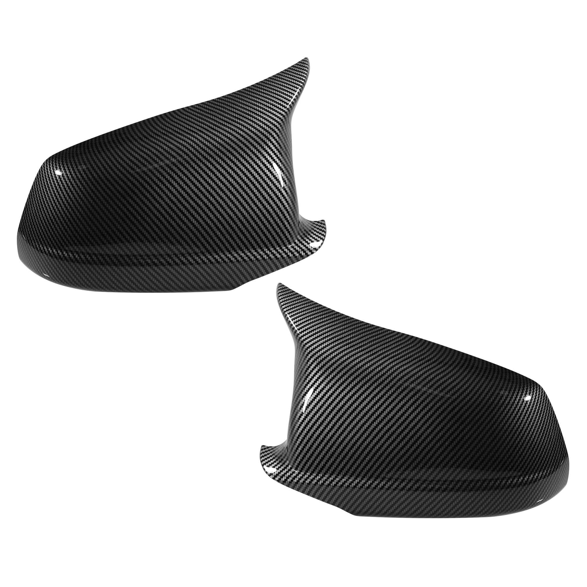 Pair Car Exterior Rear View Mirror Covers Cap Replacement for BMW F10 F11  F18 528i 530i 2011-2013 Carbon Fiber Pattern
