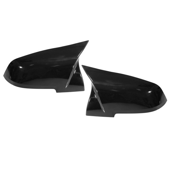 Pair Car Exterior Rear View Mirror Replacement Covers Cap for BMW F20 F22 F23 F30 F31 F32 F33 F36 F87 M2 Gloss Black