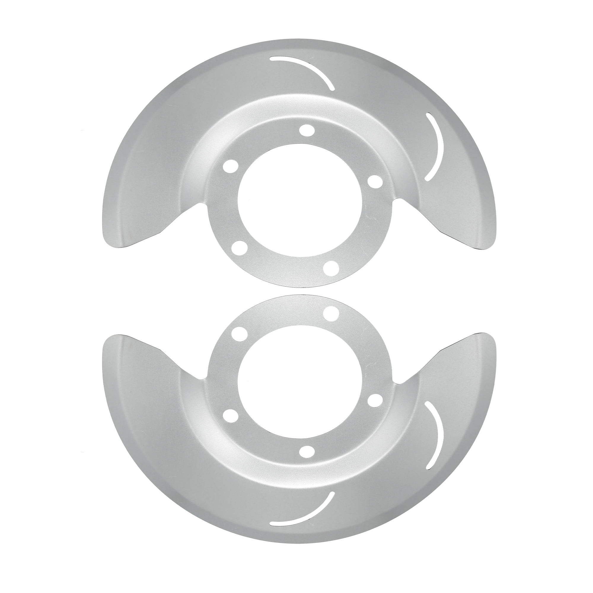 Pair Car Front Disc Brake Dust Shields Silver Tone for Ford F150 1976