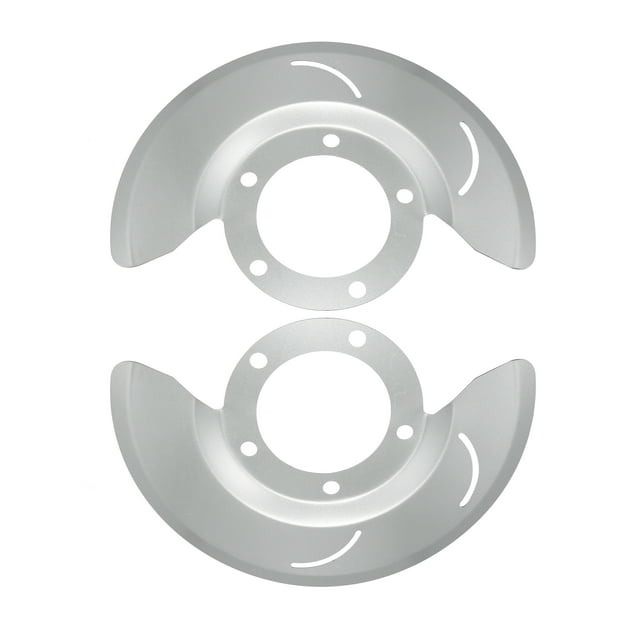 Pair Car Front Disc Brake Dust Shields Silver Tone for Ford F150 1976