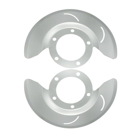 Pair Car Front Disc Brake Dust Shields Silver Tone for Ford F-150 1976-1979 7679BDS
