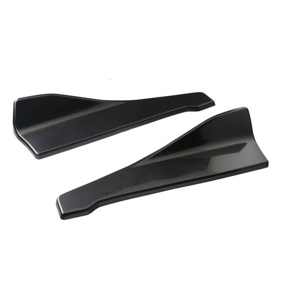 Pair Car Side Skirt Extension Splitters Winglet Diffuser Rear Lip Anti-Scratch