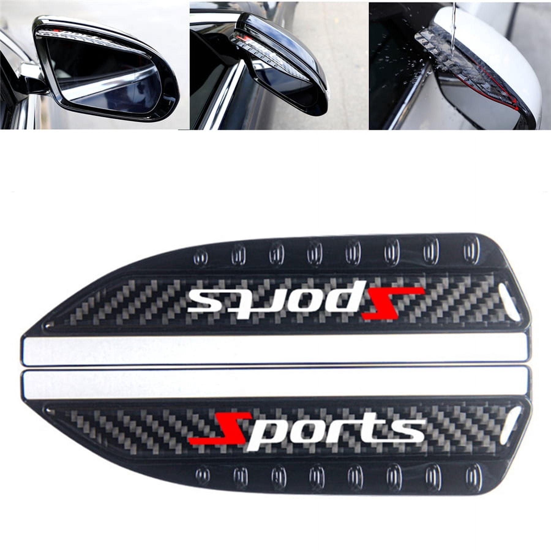 Pair Carbon Fiber Color Car Wing Mirror Eyebrow Rain Guard Sun Visor