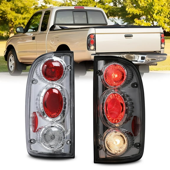 Pair Chrome Clear Tail Lights Lamp For 2001 2002 2003 2004 Toyota Tacoma Altezza