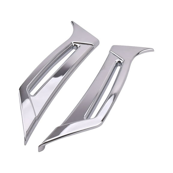 Pair Chrome Fairing Intake Vent Scoops Front For Honda Goldwing GL1800 2012-2017