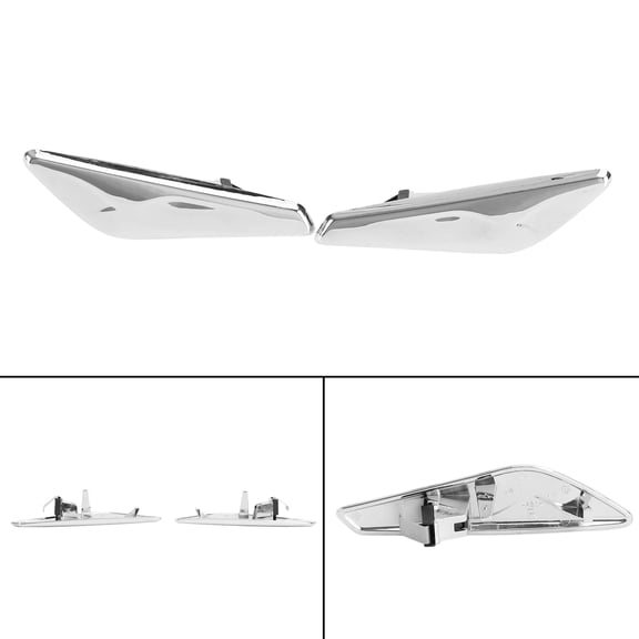 Pair Chrome Front Side Fender Trim Finisher 51117338569/570 For BMW F25 F26 X3