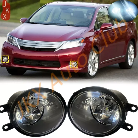 Pair Clear LED Fog Lights Driving Lamp Replacement For Lexus HS250h 2011-2012
