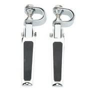 Pair Clevis Foot Pedals U Clamp Footrests Universal for Motorcycle Street Bike with 1in ‑ 1‑1/4in Highway Engine Crash Bar