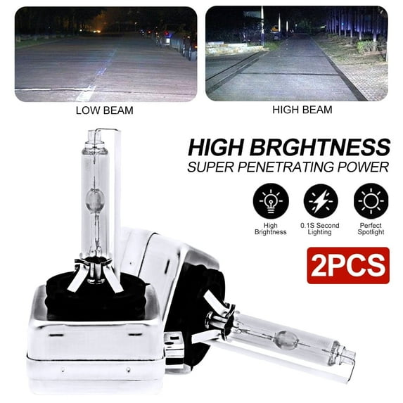 Pair D1S HID Headlight Bulbs High Beam/Low Beam For Maserati GranCabrio 2010 2011 6000K Bright White