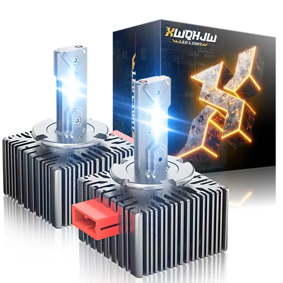 XWQHJW D5S D5R LED Headlight Bulbs 12000LM 6000K White 500% brighter Hi/Lo Beam IP67 Waterproof Plug and Play Replacement for HID Xenon - Pair