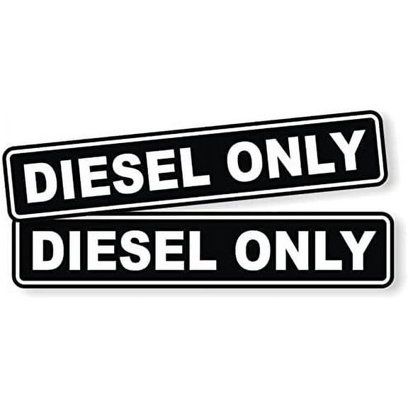 Pair DIESEL ONLY Decals / Stickers / Labels / Markers Fuel Gas | Each Decal Measures 1-1/4" x 6-1/4"