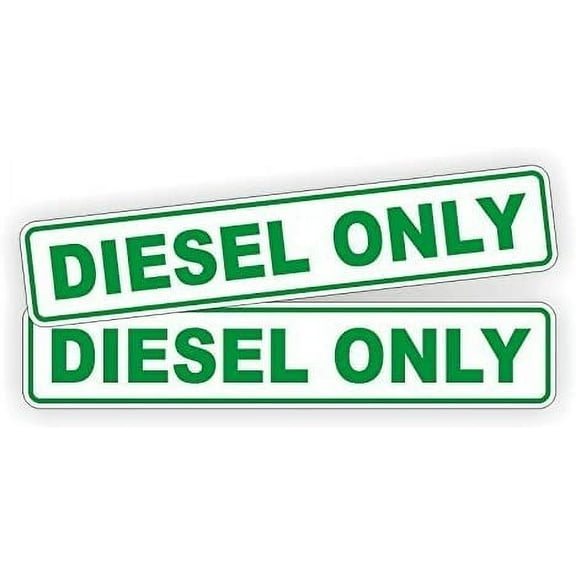 Pair DIESEL ONLY Decals | Stickers | Labels | Markers Fuel Gas