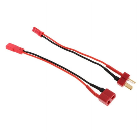 Pair Deans T Plug to JST Connector Male & Female with 13cm 14AWG Cable Wire