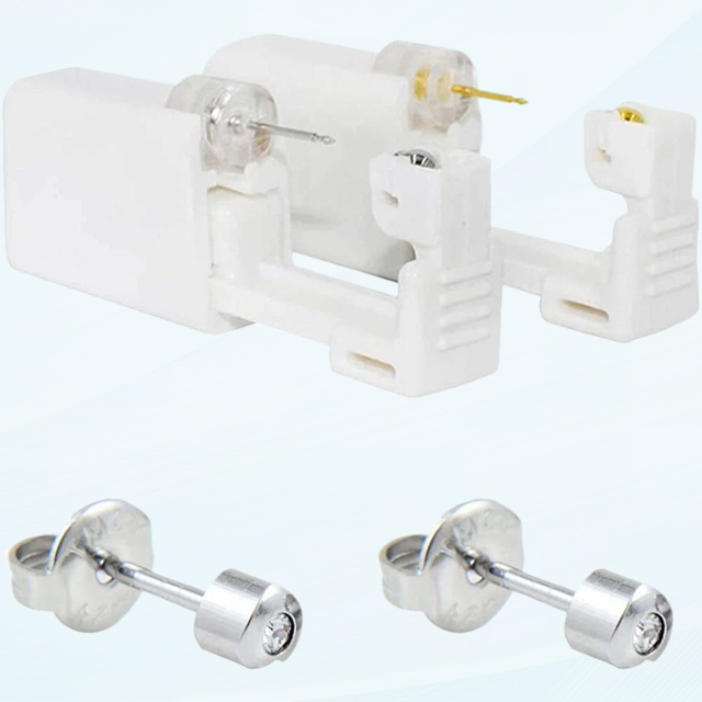 Pair Disposable Sterile Ear Piercing Gun Ear Cartilage Tragus Helix