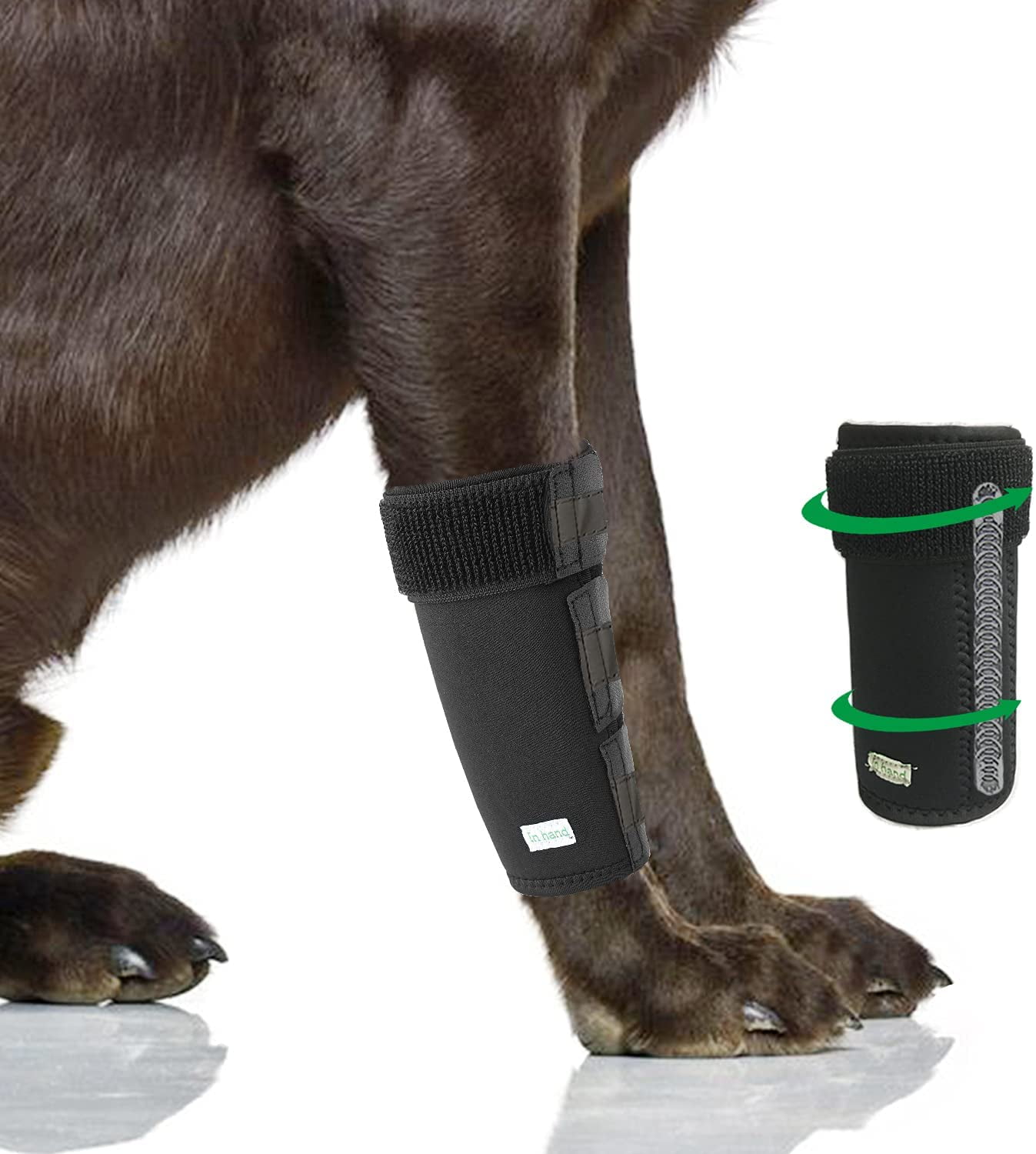 Pair Dog Front Leg Brace with Metal Strip Inserts to Stabilize and