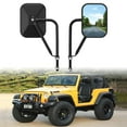 thumbnail image 1 of Pair of Door Off Mirrors Rectangular Quick Release Side View Mirror Compatible with Jeep 2018+ Wrangler JL & Gladiator JT Truck Textured Black, 1 of 8