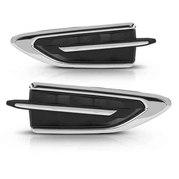 Pair Fender Vent Insert Molding Plate Kit Black L&R Fit For 2017-2019 Ford Escape