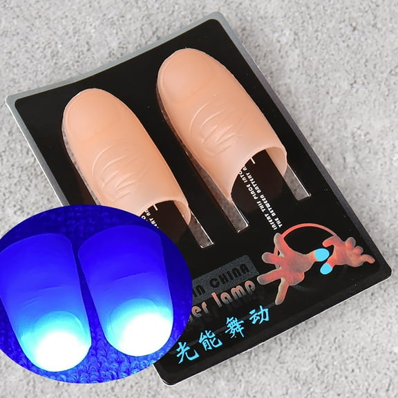 A Pair Of Finger Lights Magic Thumb Lights, Super Bright Can Dance, Finger Lights Magic Trick Fingers LED Magic Thumb Prank Toys Light Up Flashing Fingers