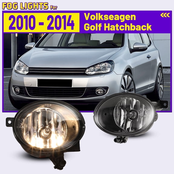Pair Fog Lights Lamps for 2010-2014 Volkswagen Golf Hatchback/ 2011-2014 Volkswagen Jetta Sedan/ 2011-2013 Volkswagen Jetta Wagon/ 2015 Volkswagen Beetle/ 2011-2015 Volkswagen Eos