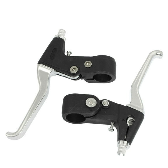 Pair Folding Bike Bicycle Left Right Brake Lever Black Silver Tone Universal