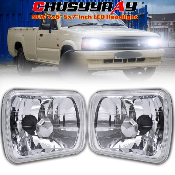 Pair For 1986 1987-1995 Jeep Wrangler YJ 7x6" Headlights Hi/Lo beam 6000K H6054