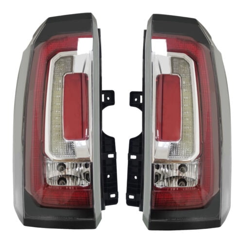 AKKON - For GMC Yukon/XL/Denali Black Headlights Pair Set + Smoke LED Tail  Lights Combo Replacement Set