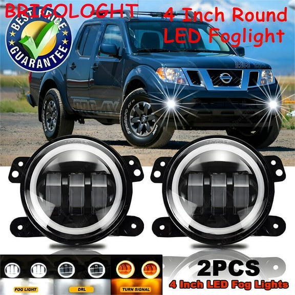 Pair For Nissan Frontier 2005-19 LED Front Bumper Fog Lights Lamp W/ Clear Lens