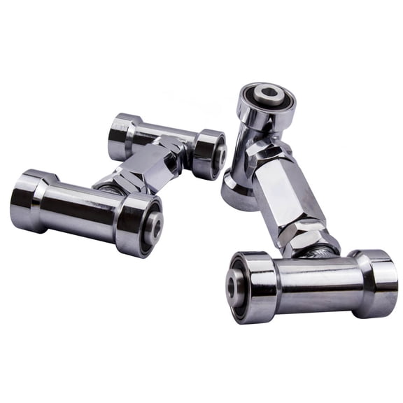 Pair Front Adjustable Upper Camber Control Arms Set of 2 for Nissan Skyline R32 (1989-1994), Fairlady Z 300ZX Z32 (1989-2000) and S13 Silvia/180SX/200SX (1989-1994) Steel Chrome