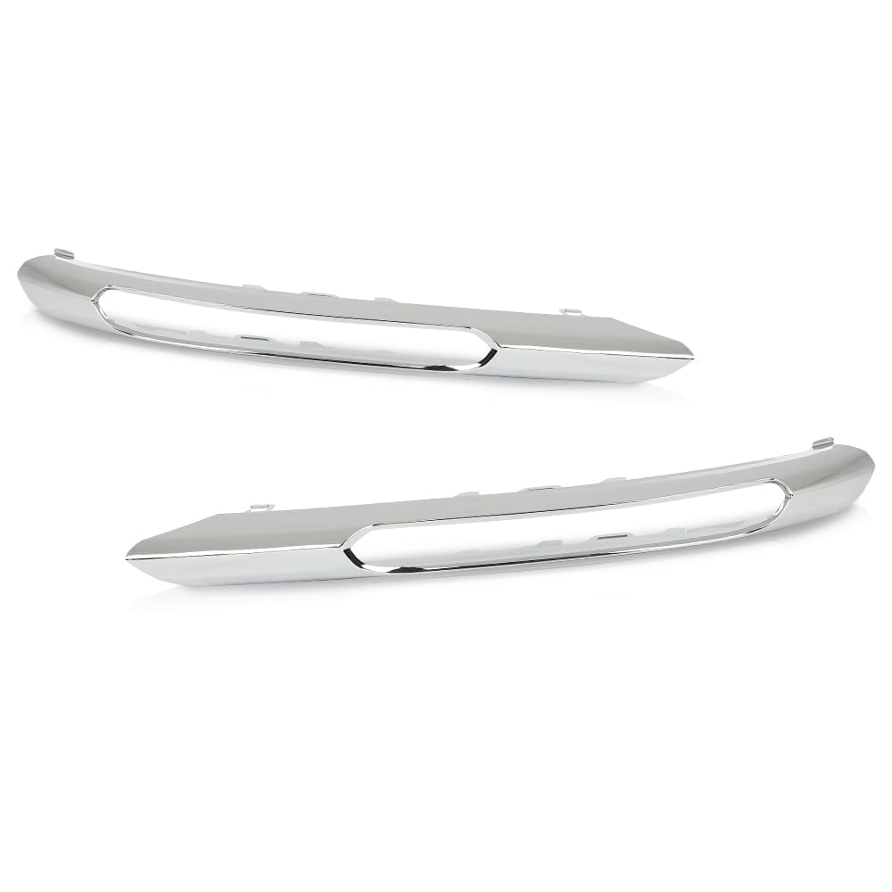 Pair Front Bumper Fog Light Grille Trim Fit For 09-12 Mercedes Benz E ...
