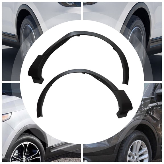 Pair Front Fender Flare Wheel Well Arch Molding For Ford Explorer 2011-2015 USA DIY Color, Cool Decoration Smooth Surface