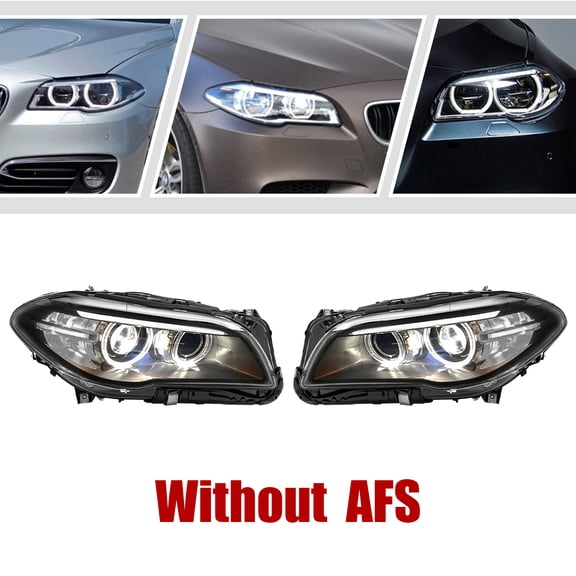 Pair Front Left+Right Side Headlights Direct Replacement For 2014 2015 2016 2017 BMW 5 Series F10/F18