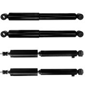 Pair Front+Pair Rear Struts for Chevy LCF 3500 and for GMC W4500 W5500 and for Isuzu NPR NQR NRR, OE 66618/66653, Steel Material, Complete Set, Shock Absorber