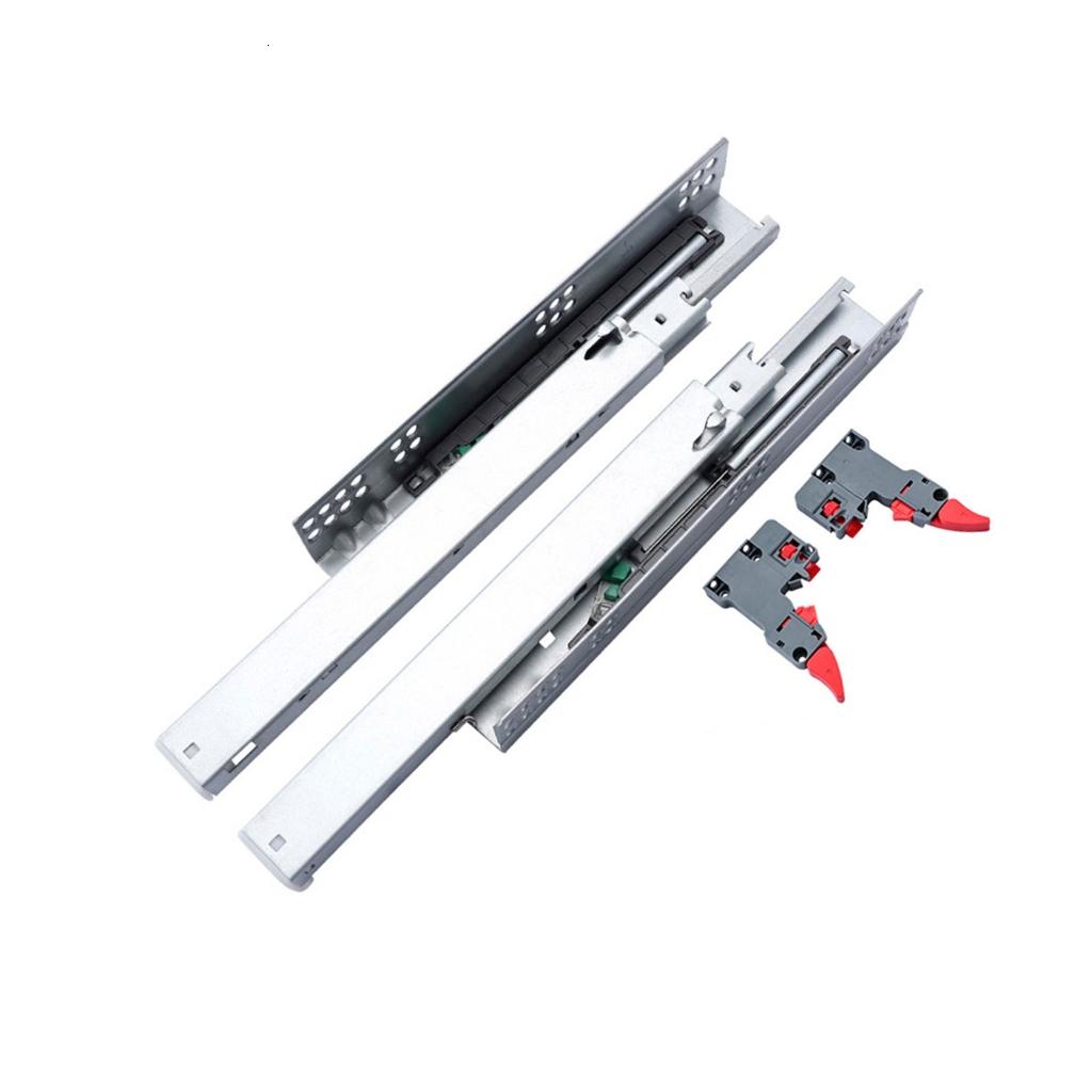 Pair Full Extension Drawer Slides Soft Close Undermount Runners Quick ...