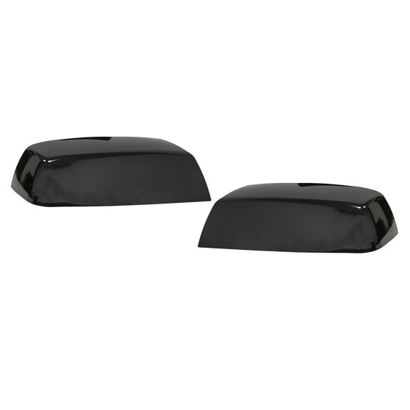 Pair Gloss Black Mirror Caps Cover Compatible with GMC Chevrolet Silverado Sierra 1500 2014-2018/ 2500 HD 3500 HD 2015-2018 Pick up Replacement for 22919757,22919758.