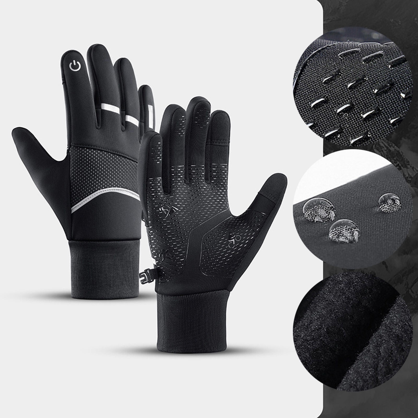 A Pair of Gloves Black Motorcycle Gloves Touchscreen Cycling
