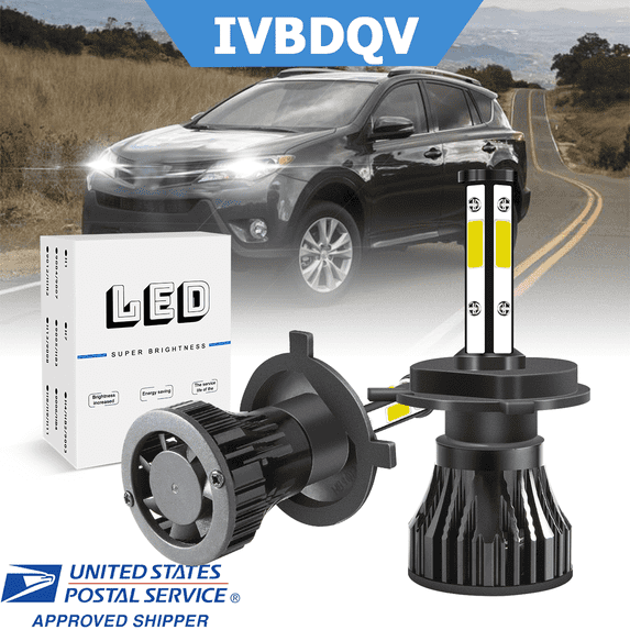 Pair H4/9003 LED Headlights For Toyota RAV4 1996 1997 2001-2005 High/Low Beam Kits 6000K Super White