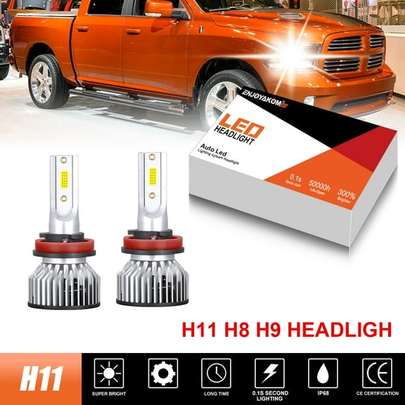 Pair H8 H9 H11 Low Beam Bulb For Subaru Forester 2014-2018 6000K H11 LED Headlights Bright White