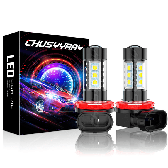 Pair H8 H9 LED Fog Driving Light H11 6000K White Bulbs Plug&Play H11 LED Car Lights