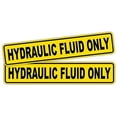 thumbnail image 1 of Pair HYDRAULIC FLUID ONLY Decals / Stickers / Labels / Markers Fuel Gas, 1 of 3