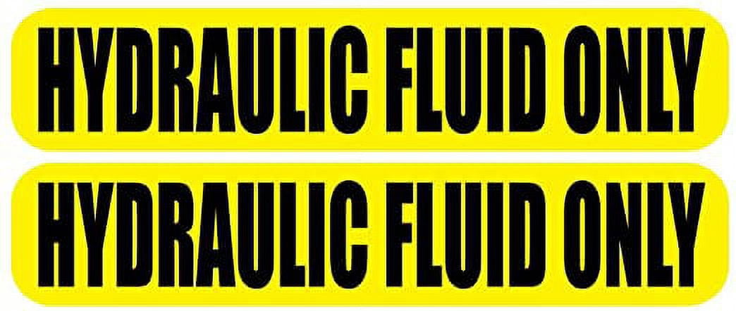 Pair HYDRAULIC FLUID ONLY Decals / Stickers / Labels / Markers Fuel Gas ...